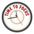 Time to focus. Clock with text