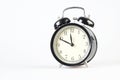 Analog clock telling time Royalty Free Stock Photo