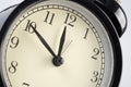 Analog clock telling time Royalty Free Stock Photo