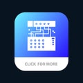 Analog, Connection, Device, Module, Sound Mobile App Button. Android and IOS Glyph Version Royalty Free Stock Photo