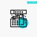 Analog, Connection, Device, Module, Sound turquoise highlight circle point Vector icon