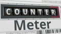 Analog meter with COUNTER text. Conceptual 3D rendering