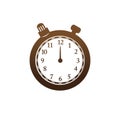 analog and digital alarm clock vector logo design illustration Royalty Free Stock Photo