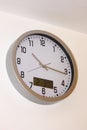 Analog and digital metallic wall clock