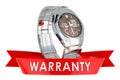 Analog digital watch warranty concept. 3D rendering