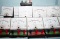 Analog direct current Voltmeter isolated on white background with clipping path. Potential Difference Measurement