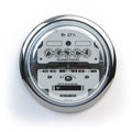 Analog electric meter on white. Electricity consumptio Royalty Free Stock Photo