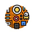 analog electronics color icon vector illustration