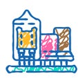 analog electronics icon doodle illustration