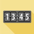 Analog flip clock icon, flat style