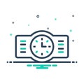 Mix icon for Analog, watch and wristwatch Royalty Free Stock Photo