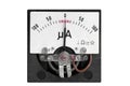 Analog micro ampere meter Royalty Free Stock Photo