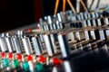 Analog mixing console Royalty Free Stock Photo