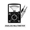 Analog multimeter icon isolated on white background