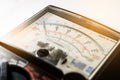 Analog multimeter scale Royalty Free Stock Photo