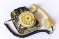 Vintage dial telephone open 