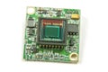 Small CMOS camera sensor inside analog drone FPV camera