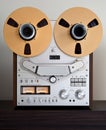 Analog Stereo Open Reel Tape Deck Recorder Royalty Free Stock Photo