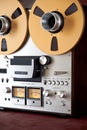 Analog Stereo Open Reel Tape Deck Recorder Vintage Royalty Free Stock Photo