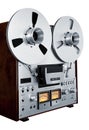 Analog Stereo Open Reel Tape Deck Recorder Vintage Isolated Royalty Free Stock Photo