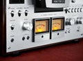 Analog Stereo Open Reel Tape Deck Recorder VU Meter Royalty Free Stock Photo