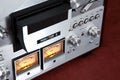 Analog Stereo Open Reel Tape Deck Recorder VU Meter Royalty Free Stock Photo