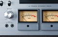 Analog Stereo Open Reel Tape Deck Recorder VU Meter Royalty Free Stock Photo