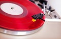 Analog Stereo Turntable Vinyl Record Player Headshell Cartridge Royalty Free Stock Photo