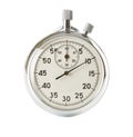 Analog stopwatch on white background