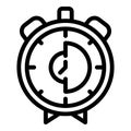 Analog stopwatch icon, outline style
