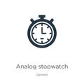 Analog stopwatch icon vector. Trendy flat analog stopwatch icon from general collection isolated on white background. Vector