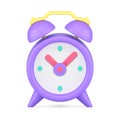 Analog vintage alarm clock for time measurement 3d icon isometric vector illustration Royalty Free Stock Photo