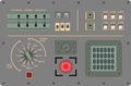 Analog vintage control panel - Vector illustration Royalty Free Stock Photo
