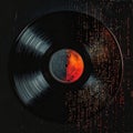 Analog Vinyl Record Transforms into Digital Data Royalty Free Stock Photo