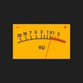 Analog Volume Unit Meter Measuring Device. Vector