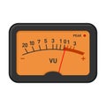 Analog Volume Unit Meter Measuring Device. Vector