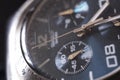 Analog wrist watch closeup