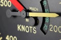 Analogue airspeed indicator Royalty Free Stock Photo