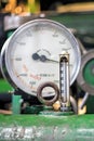 Analogue Gauge. Industrial Water Steam Measurement. Royalty Free Stock Photo