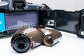 Analogue reflex camera Royalty Free Stock Photo