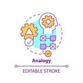 Analogy concept icon