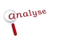 Analyse with magnifying glass