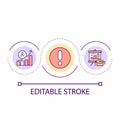 Analyse student performance issue loop concept icon Royalty Free Stock Photo