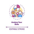 Analyse your skills concept icon