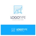 Analysis, Analytic, Analytics, Chart, Data, Graph Blue outLine Logo with place for tagline Royalty Free Stock Photo