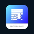 Analysis, Analytic, Analytics, Chart, Data, Graph Mobile App Button. Android and IOS Glyph Version Royalty Free Stock Photo