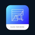 Analysis, Analytic, Analytics, Chart, Data, Graph Mobile App Button. Android and IOS Line Version Royalty Free Stock Photo