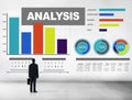 Analysis analyzing information bar graph data statisitc concept Royalty Free Stock Photo