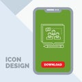 Analysis, argument, business, convince, debate Line Icon in Mobile for Download Page