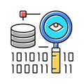 analysis binary digital processing color icon vector illustration Royalty Free Stock Photo